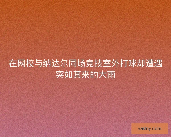 在网校与纳达尔同场竞技室外打球却遭遇突如其来的大雨